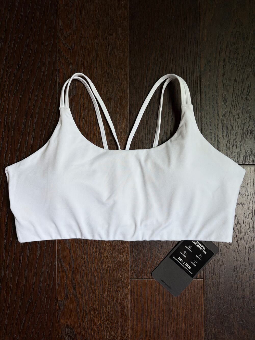 NWT Fabletics Women's Principal Low-Impact Bra (White) - Large